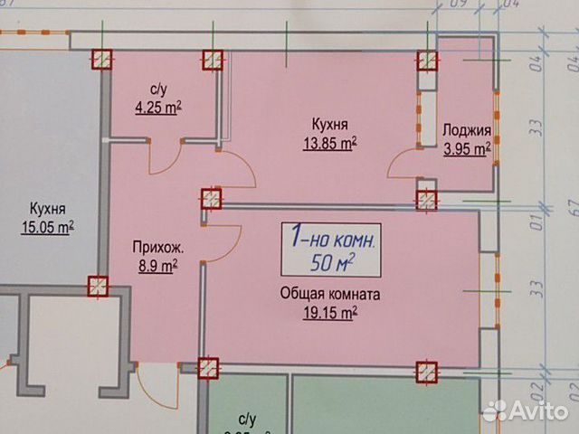 2-к квартира, 55 м², 4/12 эт.