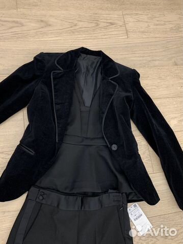 Костюм брючный,брюки и бархатный пиджак Zara,топhm