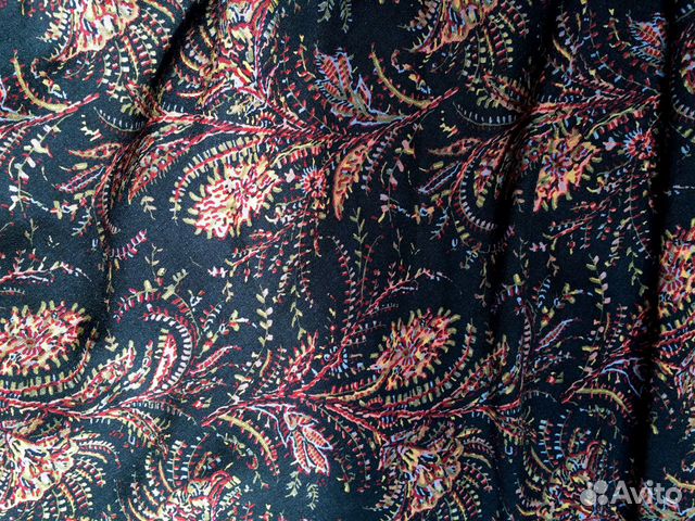 Юбка миди из тонкой шерсти, винтаж