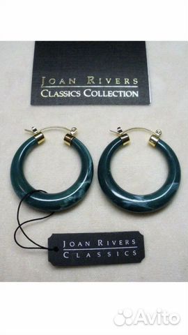 Винтажные серьги-кольца,2 цвета, Joan Rivers,USA