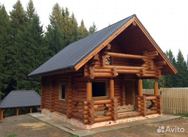 Сруб дома рубленный. Зимний лес. Делянка в Кстово Сруб дома рубленный. Зимний лес. Делянка в Кстово