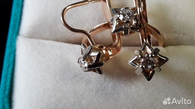 Золотое кольцо и серьги