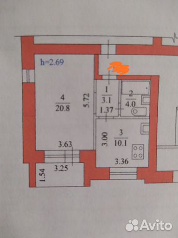 1-к квартира, 40.5 м², 1/9 эт. 1-к квартира, 40.5 м², 1/9 эт.