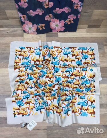 Новый женский шёлковый платок Gold Kashkha