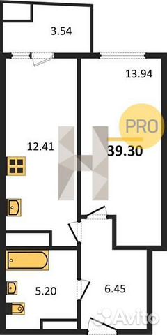 1-к квартира, 39.3 м², 14/24 эт. 1-к квартира, 39.3 м², 14/24 эт.