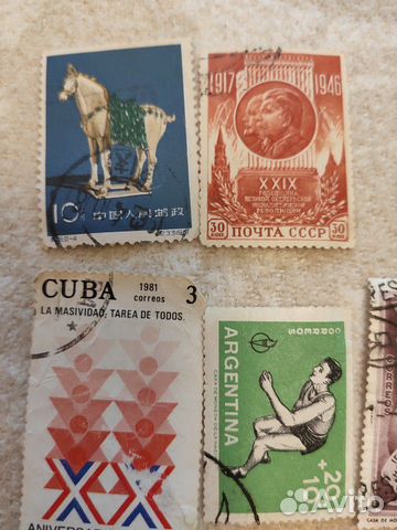 Марки 1946-1987 гг Китай Болгария Куба Аргентина С