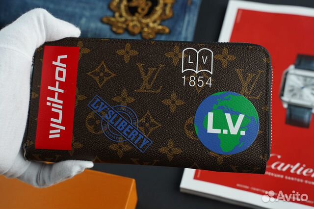 Кошелек клатч на молнии портмоне Louis Vuitton LV Кошелек клатч на молнии портмоне Louis Vuitton LV