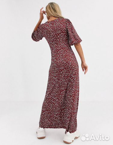 Платье в горошек макси ASOS