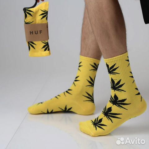 Носки HUF желто-черные Носки HUF желто-черные
