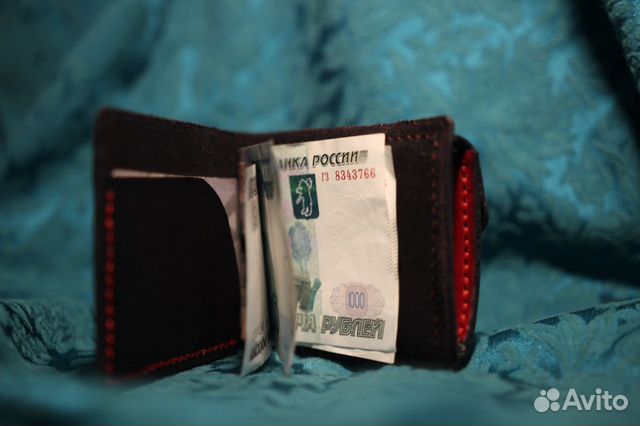 Кожаный кошелёк ручной работы