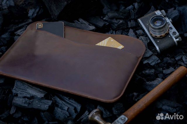 Чехол кожаный для MacBook Шоколад, без клапана Чехол кожаный для MacBook Шоколад, без клапана