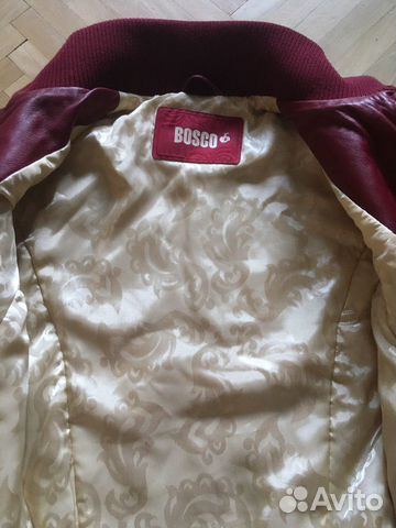 Куртка кожаная (бомбер) bosco ориг., р.S