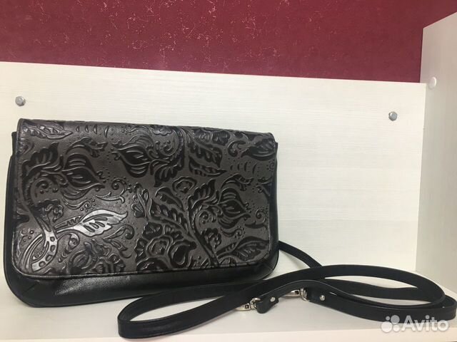Черный клатч из натуральной кожи Черный клатч из натуральной кожи