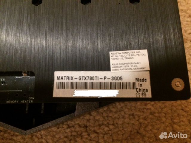 Видеокарта Asus ROG Matrix GTX780ti 3gb Видеокарта Asus ROG Matrix GTX780ti 3gb