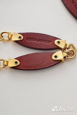 Кожаный пояс цепь Dsquared2 новый оригинал Кожаный пояс цепь Dsquared2 новый оригинал