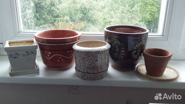 Горшки керамика (5 разных) Горшки керамика (5 разных)