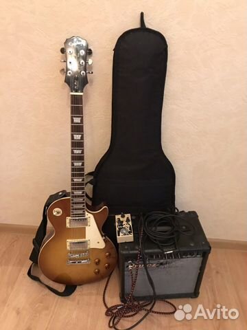 Гитара + комбик + грелка + чехол и шнуры