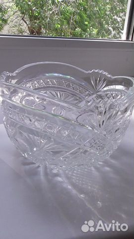 Ваза-салатник. Хрусталь СССР