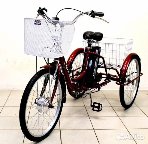 Электровелосипед трехколесный E-3W 24'' со склада
