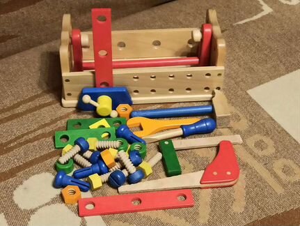 Набор деревянный стол-яшик с интрументами