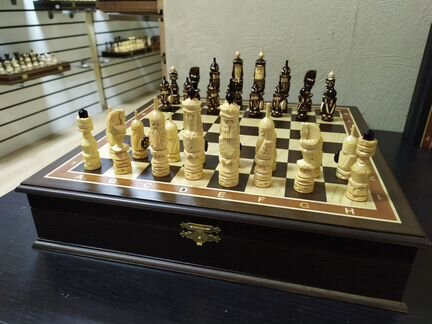 Шахматы ледовая битва в ларце