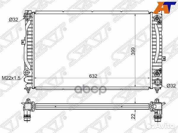 Радиатор Audi A4 94-99 / A6 97-05 / Volkswagen
