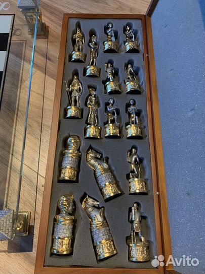 Шахматы ручной работы новые оловянные