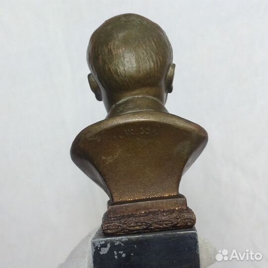 Бюст Ленина 1955 года, бронза мрамор Соцреализм