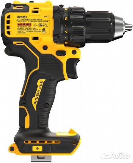 Аккум. бесщеточный шуруповерт Dewalt DCD793B