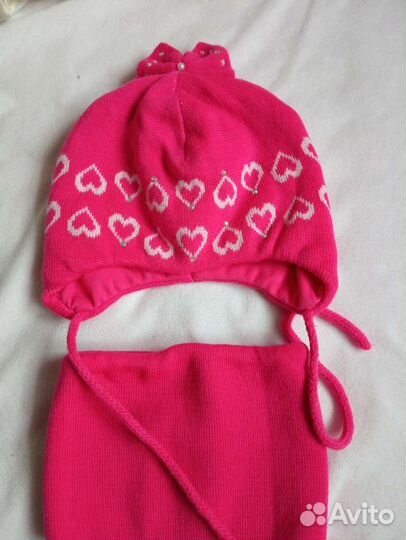 Комплект шапка и снуд для девочки
