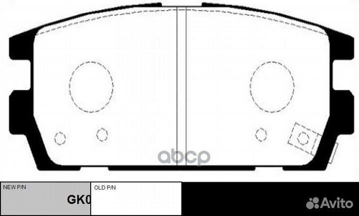 Колодки тормозные дисковые задние Hyundai Terra