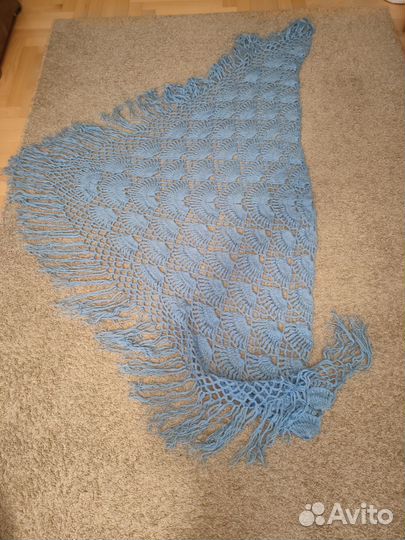 Шаль шерстяная ручной работы