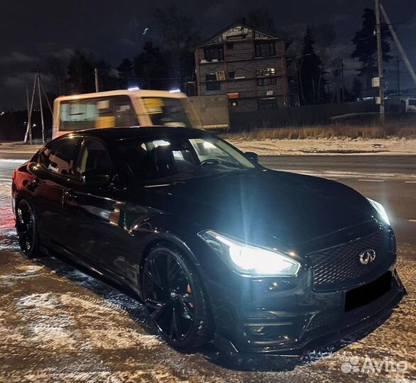 Сплиттер губа на бампер infiniti nissan