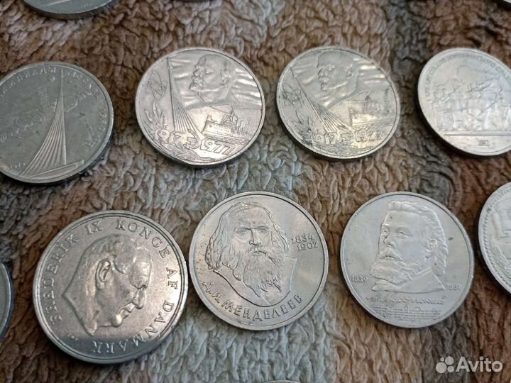 Юбилейные монеты СССР 1руб-33 штуки