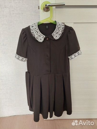 Платье школьное коричневое