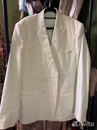 Льняной пиджак с мужского плеча