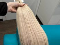 Волосы люкс для наращивания блонд 60 см