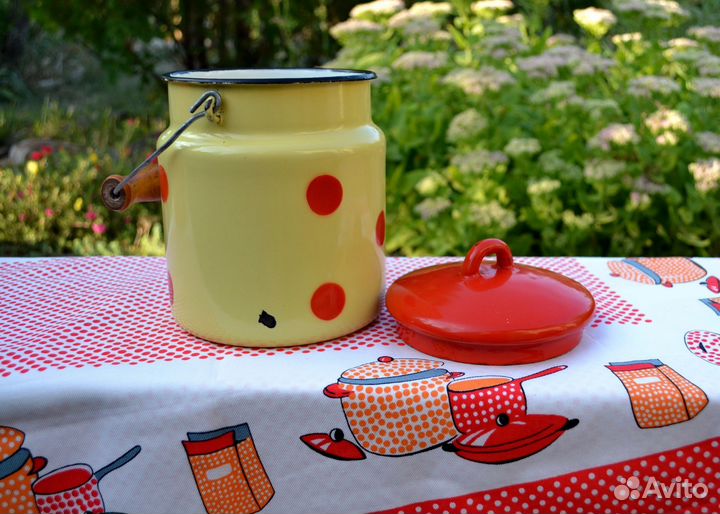 Бидончик в горох эмаль СССР