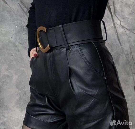 Шорты экокожа