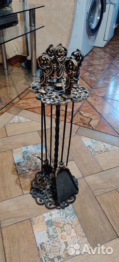 Кованый каминный набор