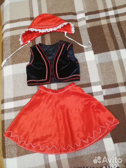 Костюм красной шапочки для девочки на 5-6 лет