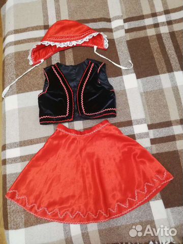 Костюм красной шапочки для девочки на 5-6 лет