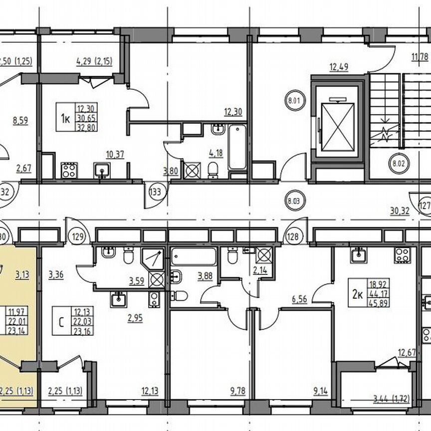 Квартира-студия, 23,1 м², 8/12 эт.