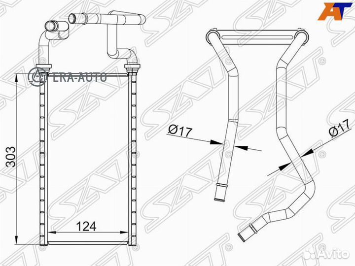 SAT ST-TY92-395-0 Радиатор отопителя салона toyota