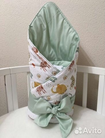 Детское одеяло в кроватку, конверт на выписку