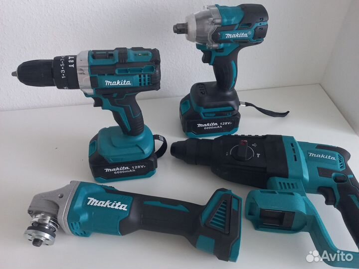 Набор аккумуляторного инструмента makita 4в1