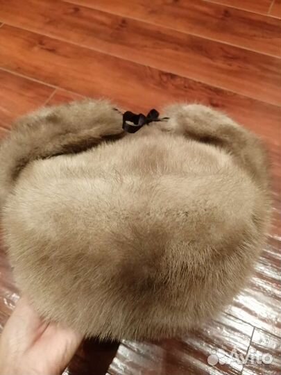 Норковая шапка мужская ушанка