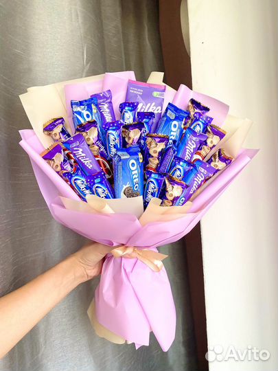 Сладкий букет из конфет