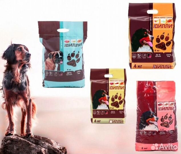 Корма для собак и кошек, каши для собак