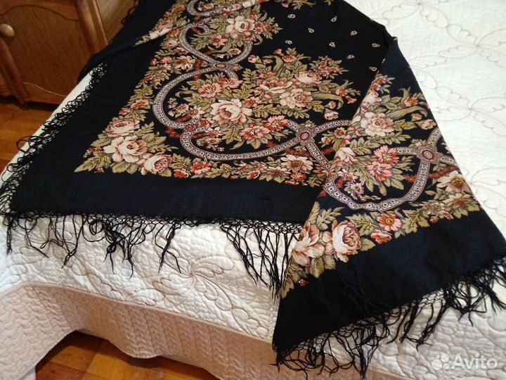 Павловопосадский платок шерсть СССР
